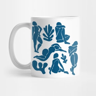 Blue Matisse Inspired Women Cutouts Mug